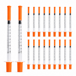 מזרקים 1 מ"ל 1 ס"ק, מארז של 20 יחידות PEPTIDE-PREM!UM על רקע לבן