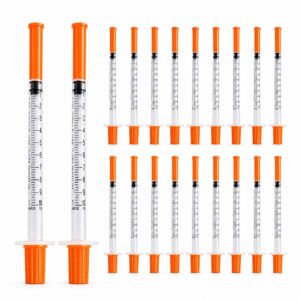 Seringues 1 mL 1 cc lot de 20 PEPTIDE-PREM!UM sur fond blanc